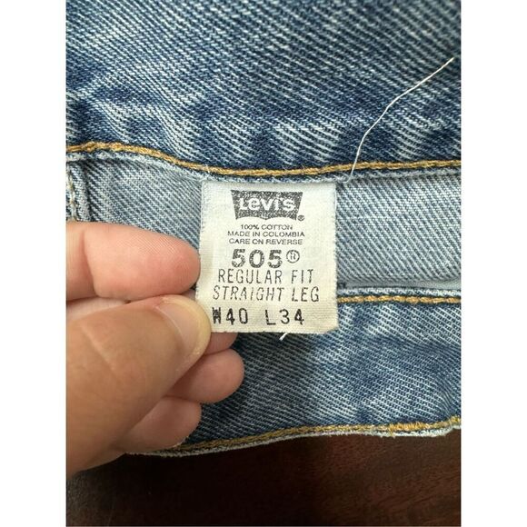 Levi’s Mens 505 Straight Leg Regular Fit Denim Jeans Size 40x34 - Picture 7 of 7